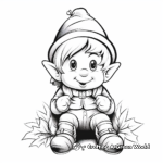 Holiday-Themed Gnome Coloring Pages 3