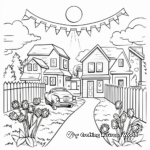 Homecoming Banner and Symbols Coloring Pages 1