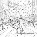 Homecoming School Dance Themed Coloring Pages 1
