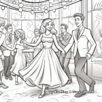 Homecoming School Dance Themed Coloring Pages 3