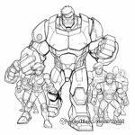 Hulk in Avengers Team Coloring Pages 3
