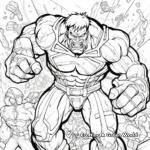Hulk vs Villains: Superhero Battle Coloring Pages 2
