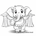 Humorous Elephant Ballet Coloring Pages 2