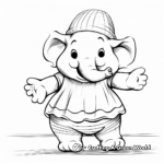 Humorous Elephant Ballet Coloring Pages 3