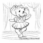 Humorous Elephant Ballet Coloring Pages 4