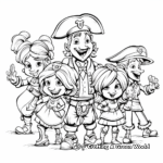 Humorous Pirate Crew Coloring Pages 1
