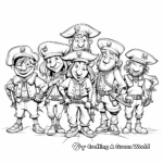 Humorous Pirate Crew Coloring Pages 3
