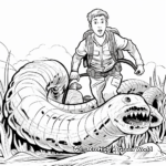 Hunting Titanoboa Coloring Pages 2