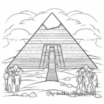 Iconic Egyptian Pyramids Coloring Pages 1