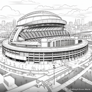 Iconic Super Bowl Stadium Coloring Pages 2