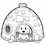 Igloo Dog House Coloring Sheets 1