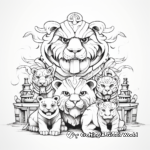 Imaginative Fantasy Tiger Family Coloring Sheets 4