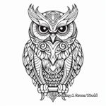 Imaginative Mystic Owl Coloring Pages for Adults 1