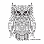 Imaginative Mystic Owl Coloring Pages for Adults 3
