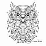 Imaginative Mystic Owl Coloring Pages for Adults 4