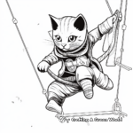 In Action: Cat Ninja Climbing Wall Coloring Pages 4