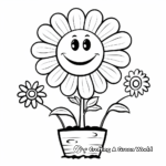 In the Garden: Inchworm and Plants Coloring Pages 3