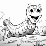 Inchworm in Natural Habitat Coloring Pages 3