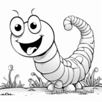 Inchworm in Natural Habitat Coloring Pages 4