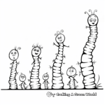 Inchworm Sequences: Life Cycle Coloring Pages 2