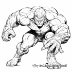 Incredible Hulk Fighting Pose Coloring Pages 1