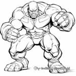 Incredible Hulk Fighting Pose Coloring Pages 3