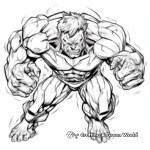 Incredible Hulk Fighting Pose Coloring Pages 4