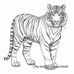 Indian Royal Bengal tiger: Indian Art Inspired Coloring Pages 2