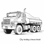 Industrious Construction Flatbed Truck Coloring Pages 1