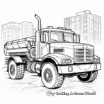 Industrious Construction Flatbed Truck Coloring Pages 2