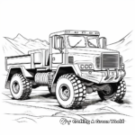 Industrious Construction Flatbed Truck Coloring Pages 3