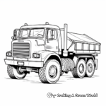 Industrious Construction Flatbed Truck Coloring Pages 4