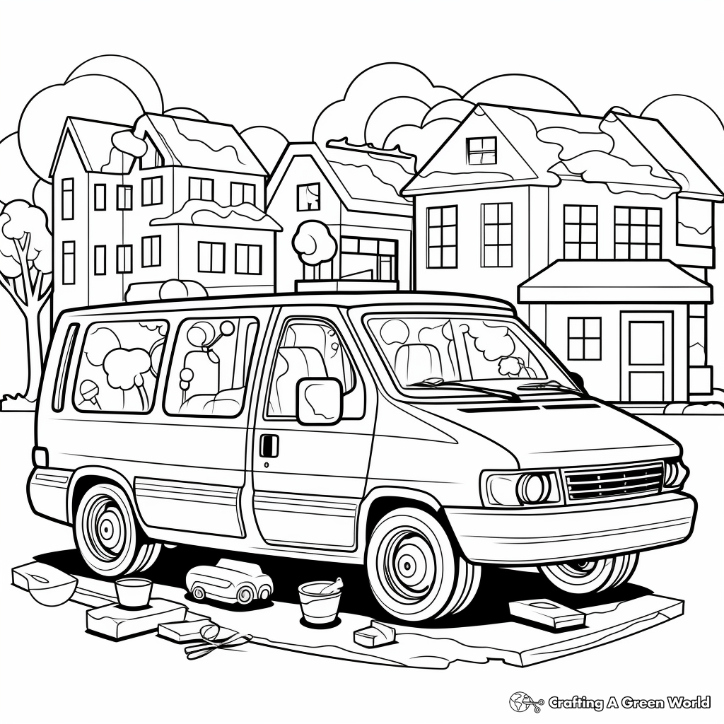 Interactive Vehicle Clip Art Coloring Pages 2