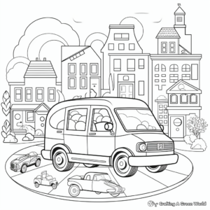 Interactive Vehicle Clip Art Coloring Pages 4