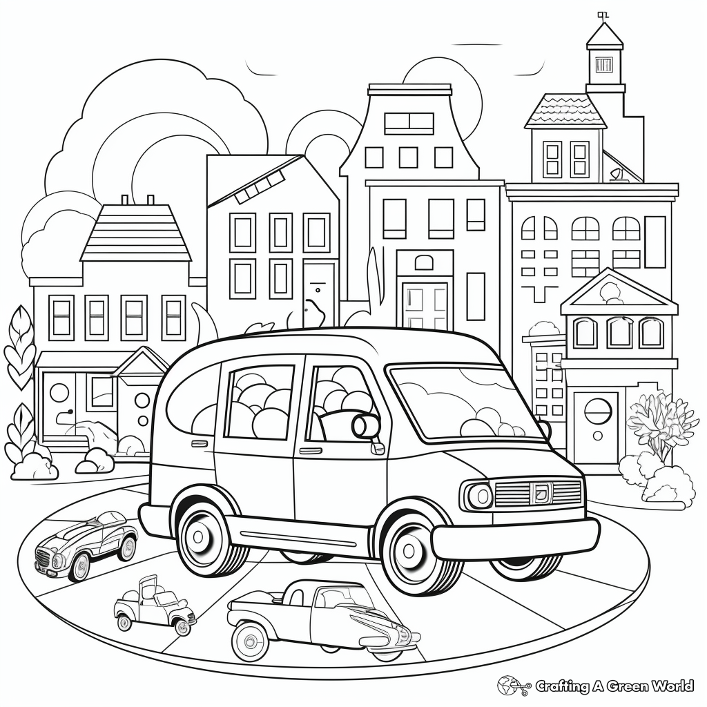 Interactive Vehicle Clip Art Coloring Pages 4