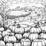 Intricate Autumn Pumpkin Patch Coloring Pages 4