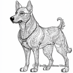 Intricate Belgian Malinois Police Dog Coloring Pages 3