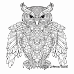 Intricate Burrowing Owl Coloring Pages 1