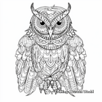 Intricate Burrowing Owl Coloring Pages 2