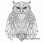 Intricate Burrowing Owl Coloring Pages 4