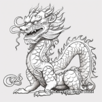 Intricate Chinese Dragon Coloring Pages 4