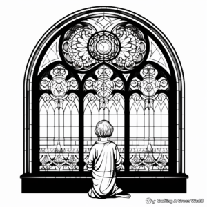 Intricate Church Window Coloring Pages 2