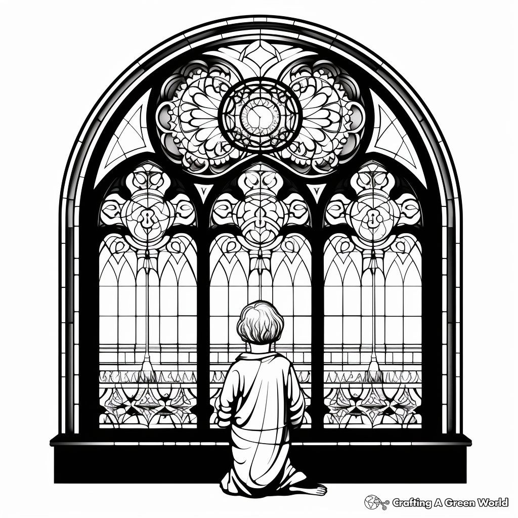 Intricate Church Window Coloring Pages 2