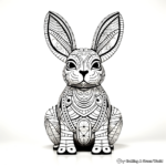 Intricate Design Easter Bunny Coloring Pages for Artists 3