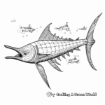 Intricate Design of Swordfish Marlin Coloring Pages 4