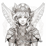 Intricate Detailed Elf Coloring Pages for Adults 3