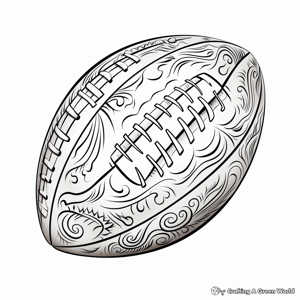 Intricate Football Pattern Coloring Pages for Adults 2