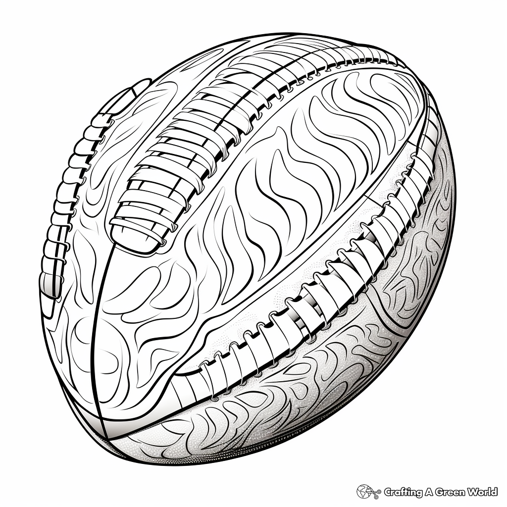 Intricate Football Pattern Coloring Pages for Adults 3