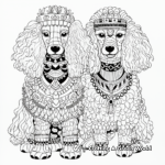 Intricate French Poodle Coloring Sheets 2