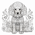 Intricate French Poodle Coloring Sheets 4
